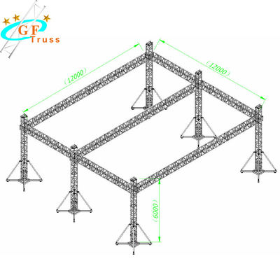 6 Trụ cột Sự kiện Hệ thống giàn giàn Vật liệu hợp kim nhôm Khoảng cách lớn