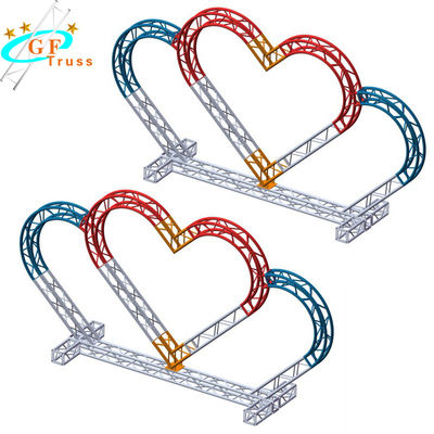 Love Shape Arch Truss Aluminium System For Wedding Stand Drop Back