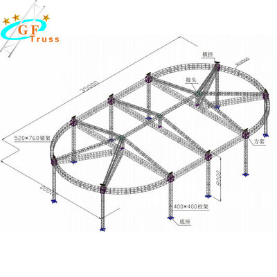 Hệ thống giàn mái bằng nhôm Dj Lighting 4M Trọng lượng nhẹ