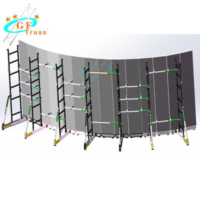 Hệ thống giàn hỗ trợ tường màn hình LED cong cho tủ