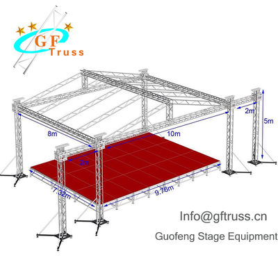 Mobile Modular Nhôm Stage Giàn ngoài trời Sân khấu nhẹ di động