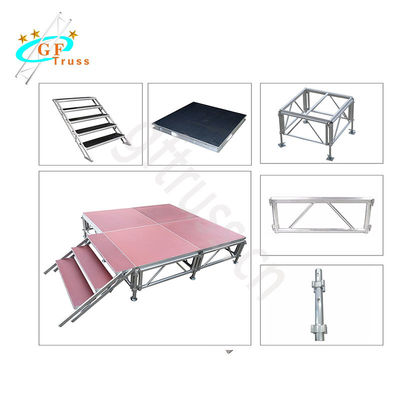 Mobile Modular Nhôm Stage Giàn ngoài trời Sân khấu nhẹ di động
