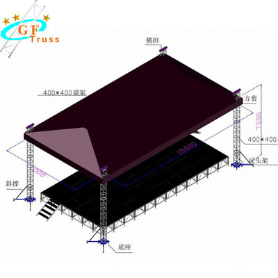Giàn chiếu sáng bằng nhôm Spigot 290 * 290mm Giàn màn hình LED