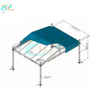 Đèn chiếu sáng sự kiện di động 50mm Giàn sân khấu tạm thời có mái che