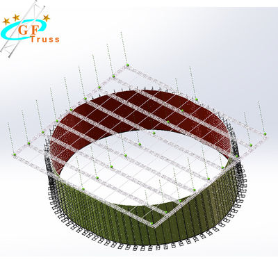 Vòng tròn trong nhà / ngoài trời Truss Màn hình Led Màn hình Led Giàn