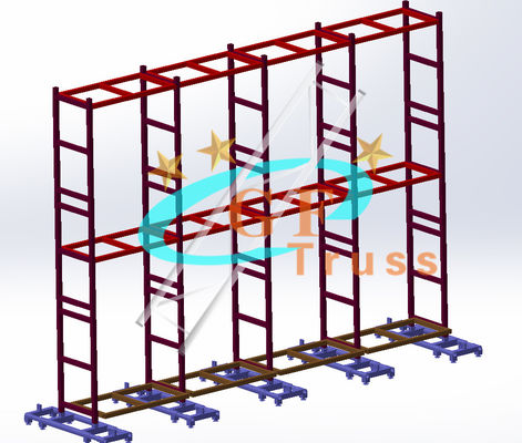 GF Truss Aluminium 6061-T6 Hỗ trợ mặt đất Giàn hiển thị LED