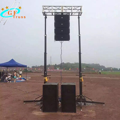 Tháp giàn nâng hạ bằng kính thiên văn nặng 4M để treo đèn chiếu sáng