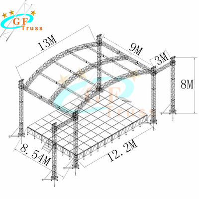 Khung vòm nhôm 520 * 760mm cho các sự kiện hòa nhạc