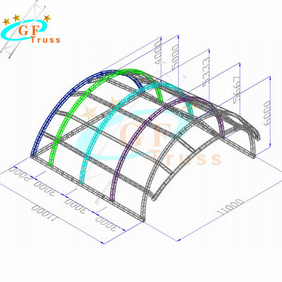 Khung vòm nhôm 520 * 760mm cho các sự kiện hòa nhạc