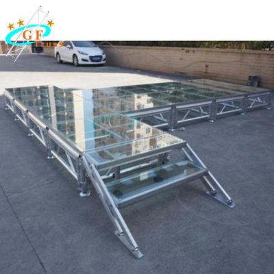 Nền tảng sân khấu đám cưới bằng nhôm kính cường lực OEM