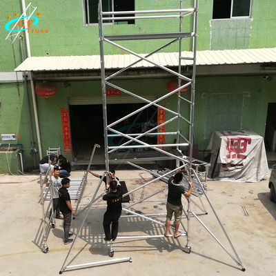 Tháp giàn nhôm di động kính thiên văn chiều cao 12m