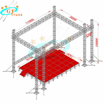 Hệ thống giàn mái phẳng hình vuông bằng nhôm cho triển lãm
