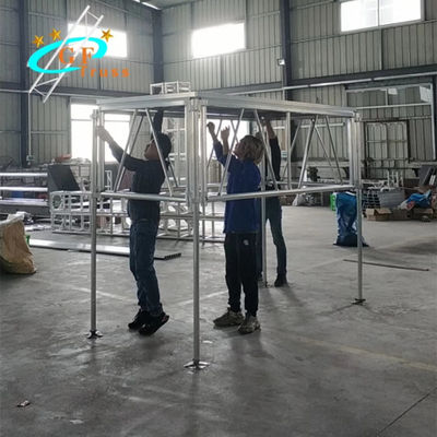 Nền sân khấu nhôm di động 1,22 * 2,44m Màu đen đỏ