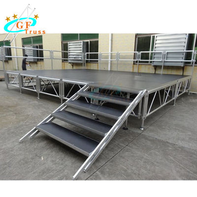 Nền sân khấu nhôm di động 1,22 * 2,44m Màu đen đỏ