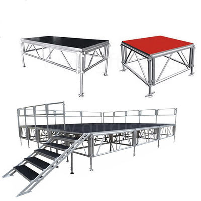 Nền sân khấu nhôm di động 1,22 * 2,44m Màu đen đỏ