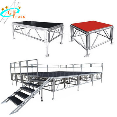 0,6-1,0m Chiều cao có thể điều chỉnh Nền tảng sân khấu bằng nhôm không trượt